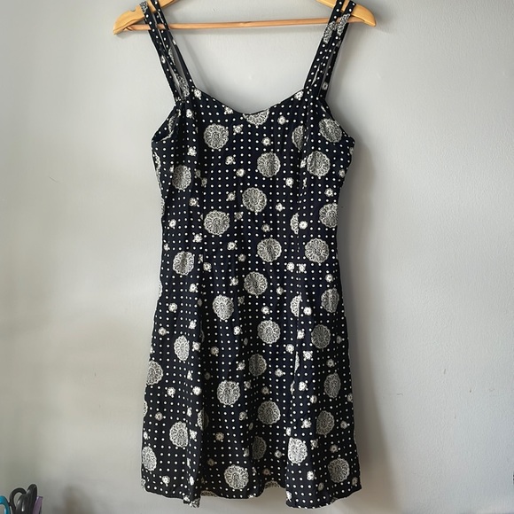 Anthropologie Dresses & Skirts - Emblem Dress - Navy/White, skater skirt, S